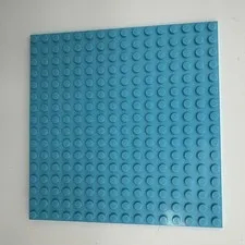 LEGO Medium Azure Baseplate 16x16 Studs Light Blue Building Plate Part 91405