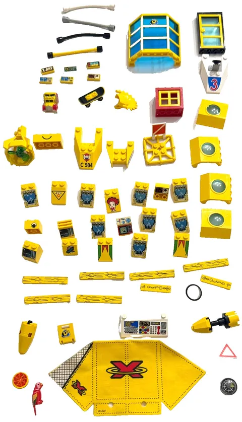 Vintage LEGO Yellow Bulk Lot Res-Q Printed Slopes Extreme Team Fabric Sail Cloth