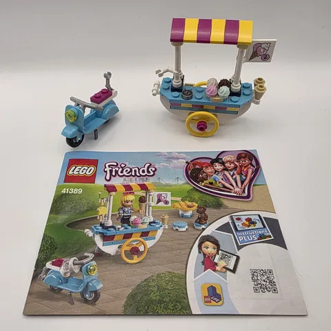 LEGO Friends 41389 Ice Cream Cart Cart And Scooter With Instructions INCOMPLETE