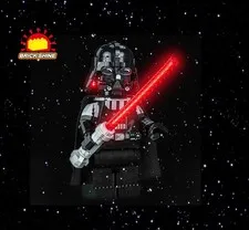 Brick Shine -GC Light kit for Lego Up-Scaled Darth Vader Minifigure 75461 (NEW)