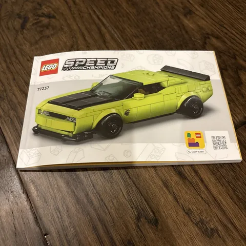 Lego Speed Champions 77237 Dodge Challenger SRT Hellcat Instructions Manual