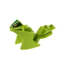 1X Lego Motorcycle Sport Fairing Lime Green Snake Face 6135095 18895PB06