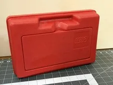 LEGO Hardshell Plastic Carrying Case Red Toy Storage Box 1982 Vintage  USA