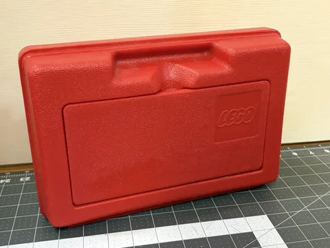 LEGO Hardshell Plastic Carrying Case Red Toy Storage Box 1982 Vintage  USA