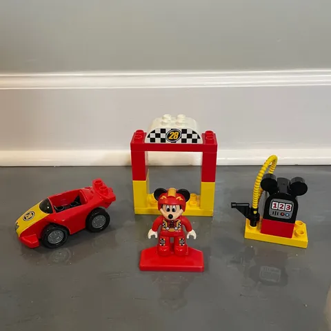 LEGO Duplo Mickey Mouse Roadster Racers Car Gas Pump Set 10843 Disney Complete