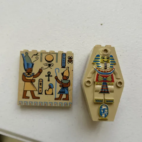 LEGO Egyptian Sarcophagus Lid Only Tan From 5988 King Tut Egypt Mummy w/ piece