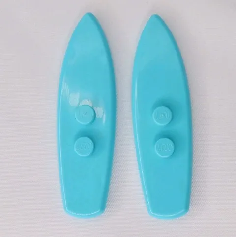 LEGO Lot Of 2 Blue Surfboard Minifigure 