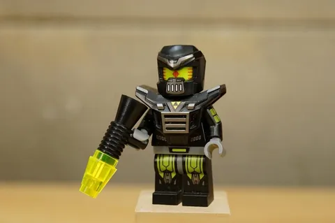 2013 Lego Toy Collectible Minifigure COL11-4 Evil Mech Trans Neon Green Accents