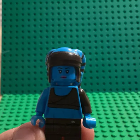 LEGO Plastic Minifigure Blue Character w/ Black Outfit & Blue Headpiece