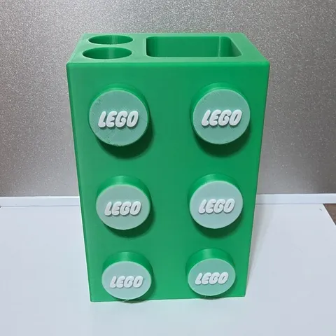 LEGO Green Toothbrush Holder