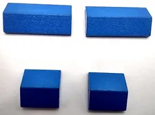 Lego Blue 1x3 Double Slope 2 Pieces And Blue 1x1 Double Slope 2 Pieces