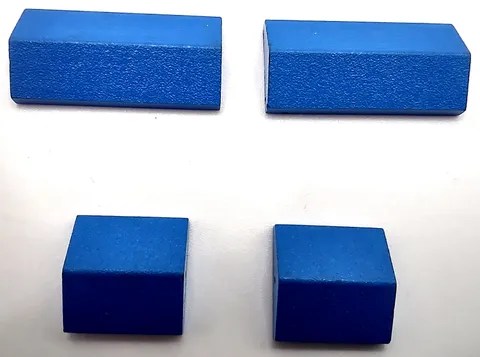 Lego Blue 1x3 Double Slope 2 Pieces And Blue 1x1 Double Slope 2 Pieces