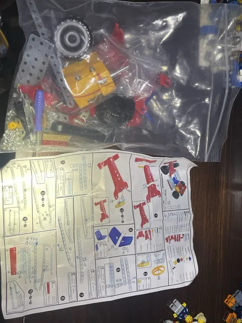 LEGO Technic 851 Shell Service Car Vintage 1977 174pc Parts Lot CHECK DESCRIpt