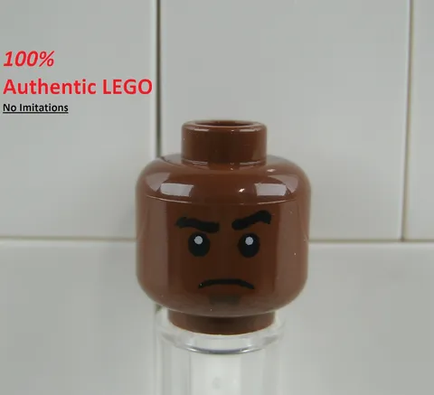 LEGO NEW Reddish Brown Minifigure Head (1x) 6126163 Minifigure Part 23910