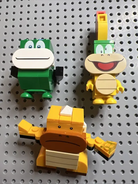 Lego Super Mario Bros Lemmy Sumo Bro Spike Minifigures MOC Substituted Parts 3pc