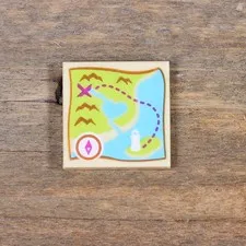 LEGO Tan Tile 2x2 Map Heartlake City Bay Island Print Chart Friend 3068pb0902