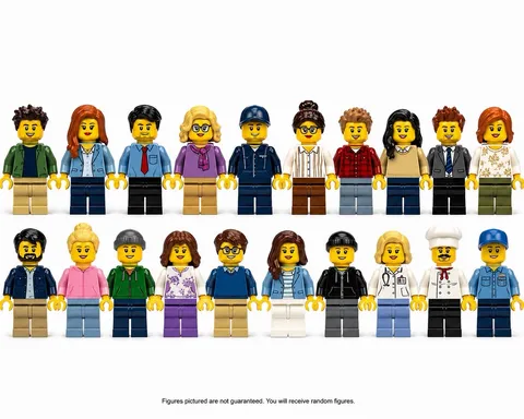 LEGO People Minifigures Lot of 20 Random Town Citizens Figures Bulk