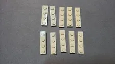 LEGO Loose Lot (10 Pieces): 3710 - White 1x4 Plate [NEW]