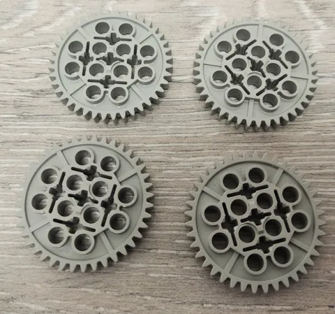 Lego z40 3649 34432 Old Light Gray Technic Gear 40 Tooth Part Piece Lot Of 4