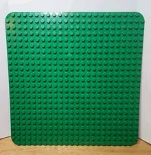 LEGO Duplo Baseplate 24 x 24 studs - 15"x15" Rounded Corners for Safety - GREEN