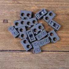 LEGO Dark Bluish Gray Technic Brick 1 x 2 with Holes Part No. 32000 Qty 15