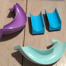 LEGO Curved Slide Ramp Pieces Lot of 4 Multicolor Plastic Parts