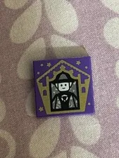 Harry Potter Tile 2 x 2 with HP Chocolate Frog Card Minerva McGonagall Pattern