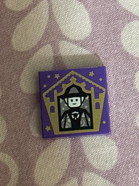 Harry Potter Tile 2 x 2 with HP Chocolate Frog Card Minerva McGonagall Pattern