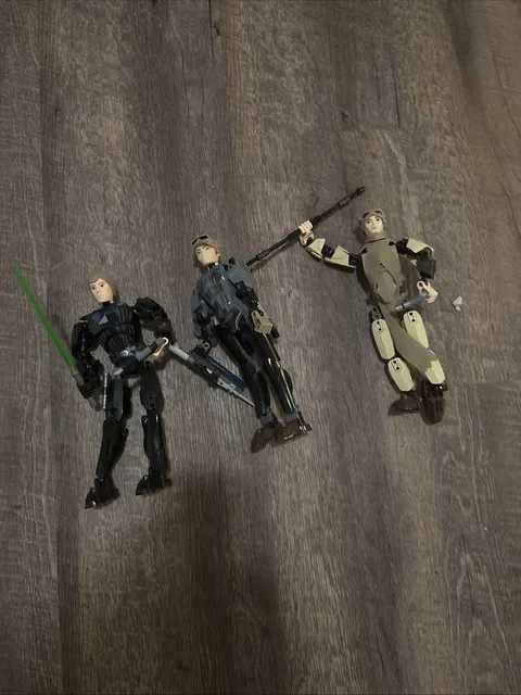 LEGO Star Wars Buildable Figures Bundle – Rey, Death Trooper & Luke Skywalker