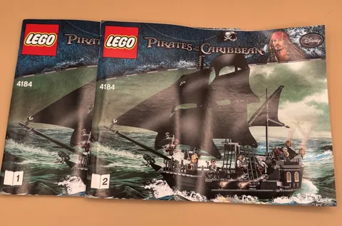 Lego INSTRUCTIONS ONLY 4184 Pirates of the Caribbean Black Pearl Books 1 & 2 EUC