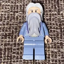 LEGO Dumbledore Minifigure SAND BLUE Embroidery Harry Potter Minifig hp099 4842