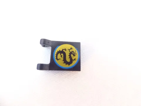 Lego 2x2 stud count Flag with Chinese Dragon Emblem 2335px1