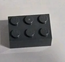 Lego x1 Dark Bluish Gray 2x3 Brick, New Style 3002