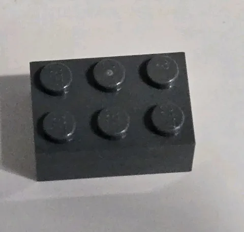 Lego x1 Dark Bluish Gray 2x3 Brick, New Style 3002