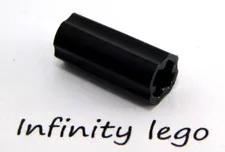 12 LEGO Technic Black Axle Connector Smooth with '+' Hole (59443) - 12 Pieces