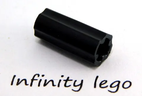 12 LEGO Technic Black Axle Connector Smooth with '+' Hole (59443) - 12 Pieces