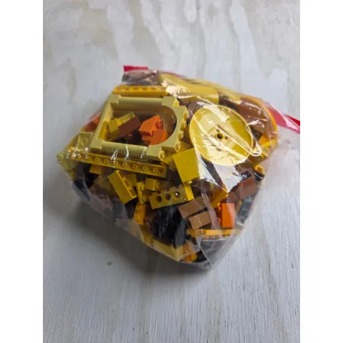 LEGO Bulk Lot Yellow Orange Brown Bricks Specialty Pieces Wheels Honey Pot Tile