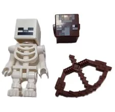 LEGO MINECRAFT SKELETON MINIFIGURE min011 BOW Square Head Accessories 
