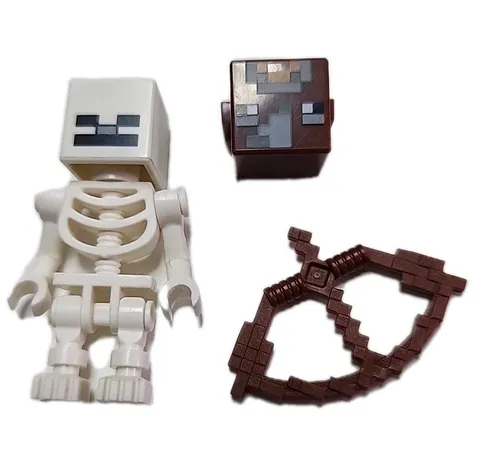LEGO MINECRAFT SKELETON MINIFIGURE min011 BOW Square Head Accessories 