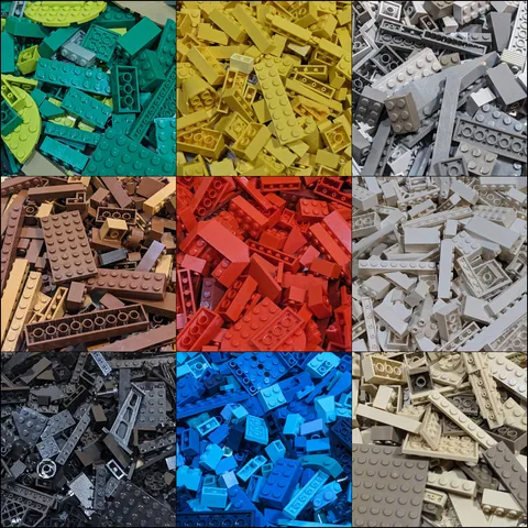 LEGO 600pcs Color Sorted Bulk Lot Pieces Cleaned Genuine Plates Bricks Specialty