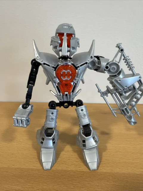 Lego Hero Factory 7168 Duncan Bulk Figure 100% COMPLETE Silver 2010 Retired