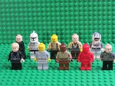 Lot Star Wars LEGO Minifigs Clone Trooper Pilot At-At Luke Jedi Mace Windu AD27