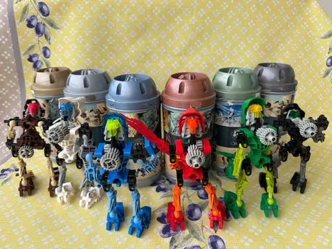 LEGO Bionicle 2001 Toa Mata Complete set of 6 NEAR COMPLETE