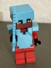 LEGO Minecraft Kai mini fig Light Blue Armor & Helmet with Sword