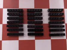 LEGO PART 3894 TECHNIC BRICK 1X6 WITH HOLES 21 PIECES (BLACK)