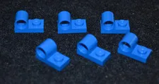 (6) 1x2 Blue Plate w/ Elevated Technic Eye / Stud Hole ~ New Lego Parts ~