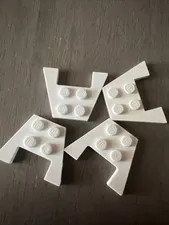 LEGO 48183 White Wedge, Plate 3 x 4 with Stud Notches 4 Pieces