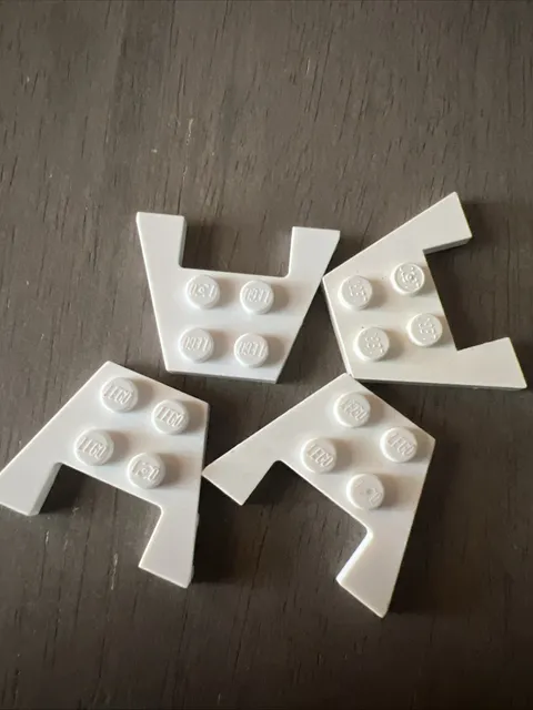 LEGO 48183 White Wedge, Plate 3 x 4 with Stud Notches 4 Pieces