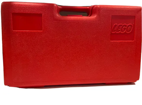 Lego Red Vintage Storage Box Carrying Case Tote with Sorting Tray 17” X 10” 