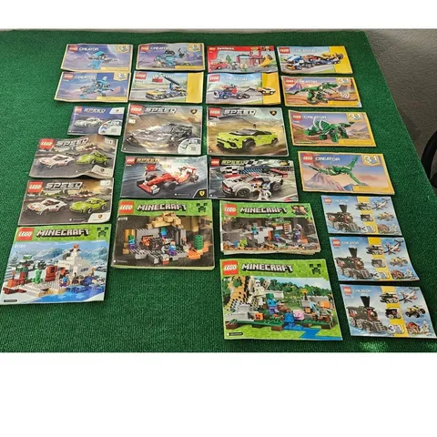 LEGO Instructions 24 Lot Minecraft Creator Speed Champions Juniors Discontinued